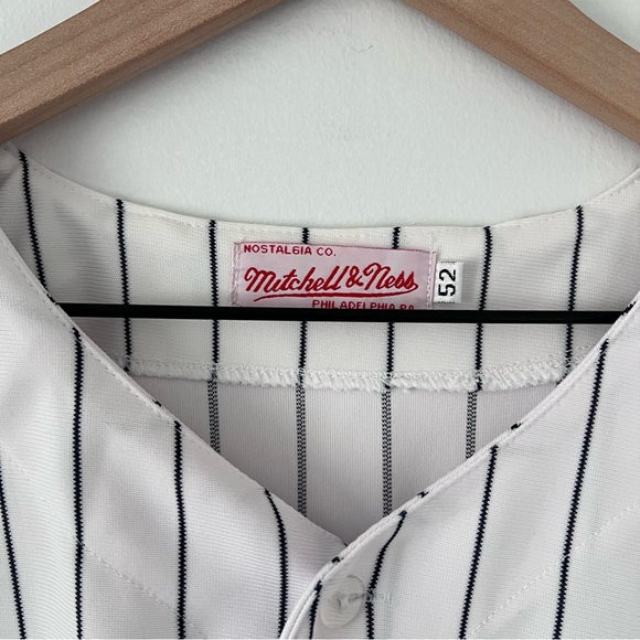 Vintage 90s New York Yankees Baseball Jersey Pinstripe Blue White Men’s 52 (XL) - Picture 4 of 6